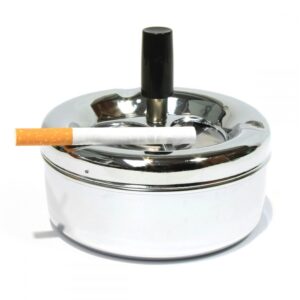 Smoke-King | Spinner Ashtray High Polished Chrome | 11 cm