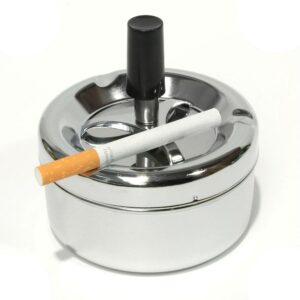Smoke-King | Spinner Ashtray Polished Chrome | 9cm