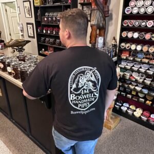 Boswell’s Pipes and Cigars Custom Logo T-Shirt Black