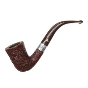 Peterson Pipe: Irish Harp Sandblasted (128) Fishtail Bent Dublin Tobacco Pipe