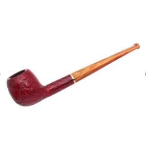 Savinelli Pipe: Alligator Elegance Red (202E) Apple Tobacco Pipe
