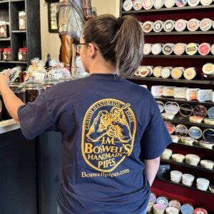 Boswell’s Pipes and Cigars Custom Logo T-Shirt Navy Blue