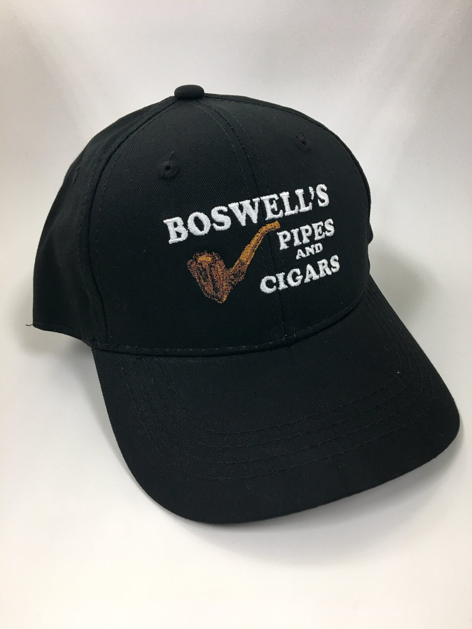 Boswell’s Pipes and Cigars Custom Hat Velcro Strap Black - Image 8