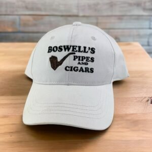 Boswell’s Pipes and Cigars Custom Hat Velcro Strap White
