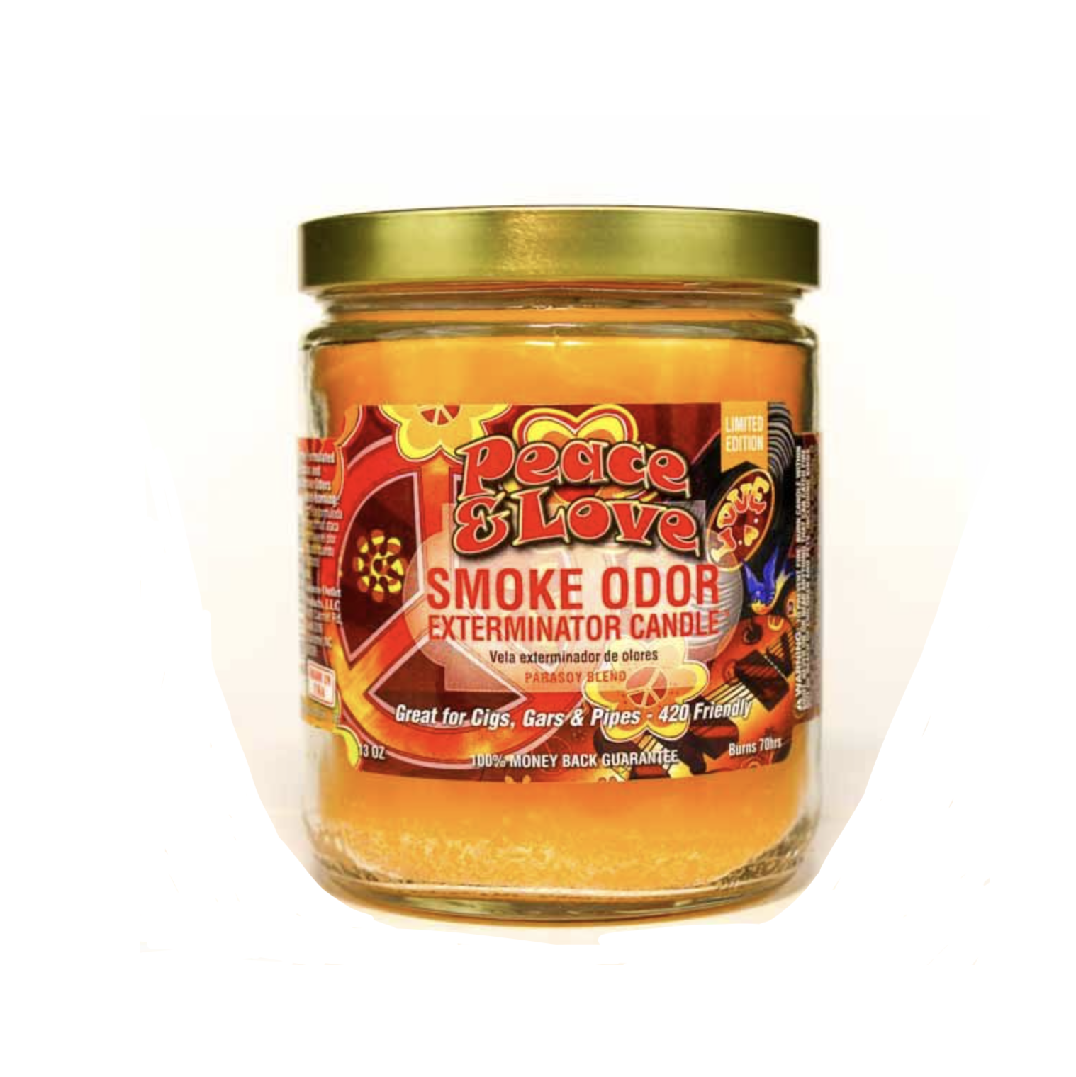 Smoke Odor Exterminator Candle Peace and Love 13oz.