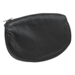 Castleford Black Zipper Oval Tobacco Pouch 6″