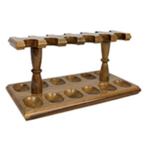 Pipe Stand –  Woodmere 12-Pipe Teakwood Pipe Rack