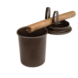 Stinky Cigar Car Ashtrays with Spring Clip to Hold All Cigar Sizes Brown