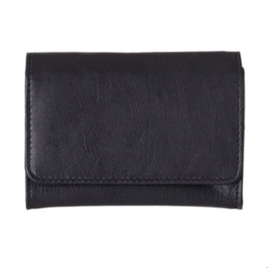 Genuine Leather Box Tobacco Pouch Black