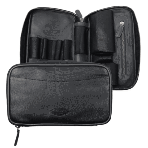 Comoys Tobacco Pouch Multi Pipe Travel Case Black & Grey