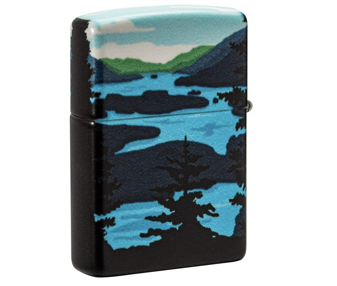 Zippo Lighter: Deer Landscape Design - Image 2