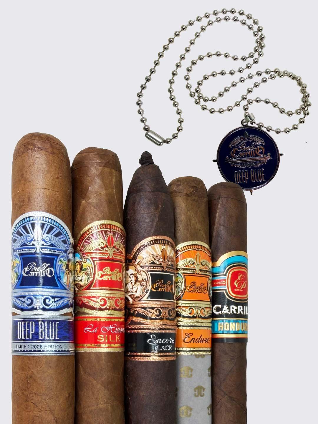 Casa Carrillo Deep Blue Vareity 5 Cigar Sampler with Dog Tag