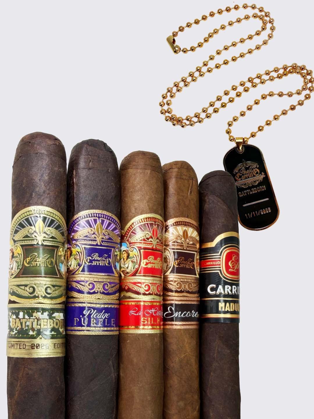 Casa Carrillo Battleborn Variety 5 Cigar Sampler With Dog Tag